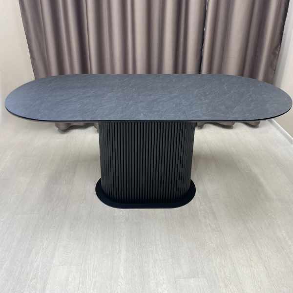 Oval folding dining table B-WOOD made of HPL