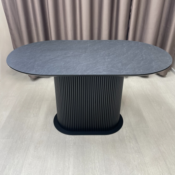 Oval folding dining table B-WOOD made of HPL
