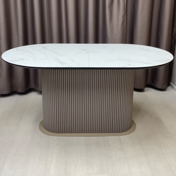 Oval folding dining table B-WOOD made of HPL