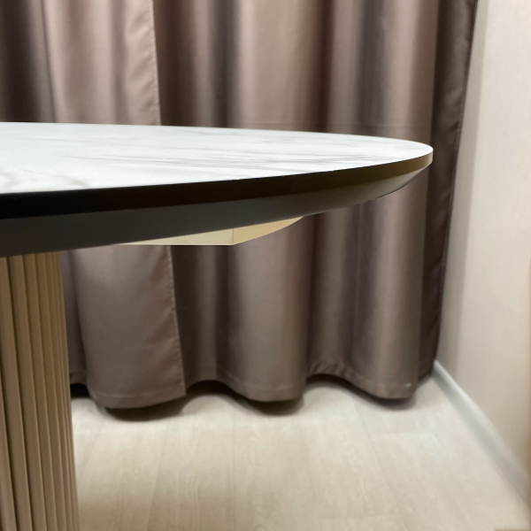 Oval folding dining table B-WOOD made of HPL