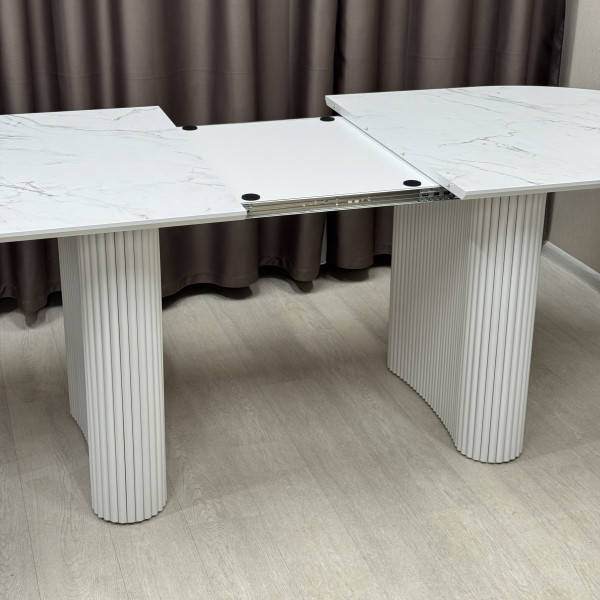 Oval folding dining table INFINITY made of HPL