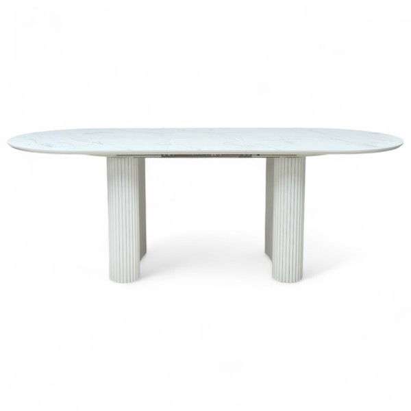 Oval folding dining table INFINITY made of HPL