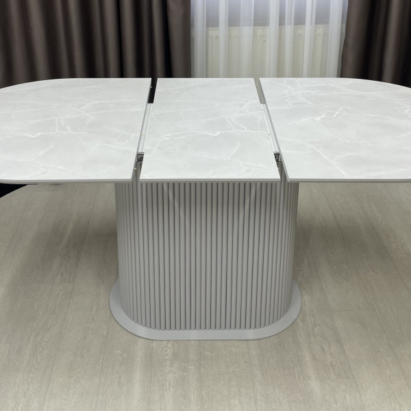 Oval folding dining table B-WOOD made of HPL