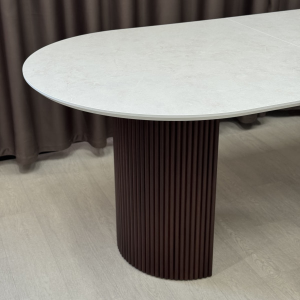 Oval folding dining table B-WOOD made of HPL