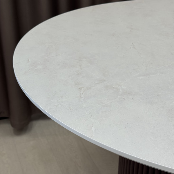 Oval folding dining table B-WOOD made of HPL