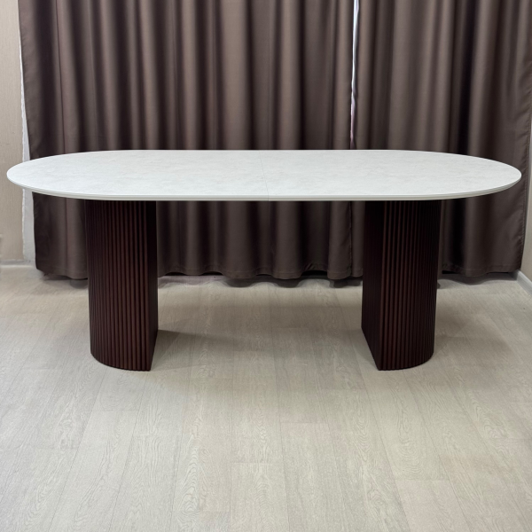 Oval folding dining table B-WOOD made of HPL
