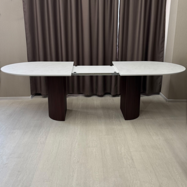 Oval folding dining table B-WOOD made of HPL