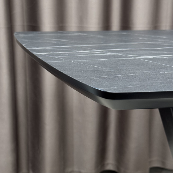 Rectangular non-folding table U-FORM made of HPL