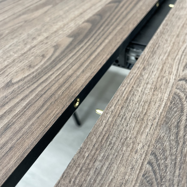 Rectangular folding table X-FORM made of compact laminate