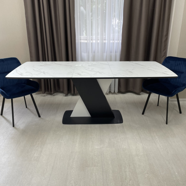 Rectangular folding table X-FORM made of HPL