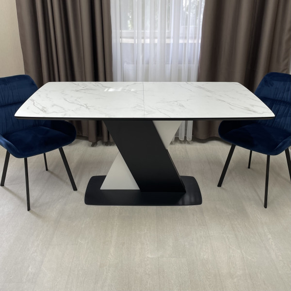 Rectangular folding table X-FORM made of HPL