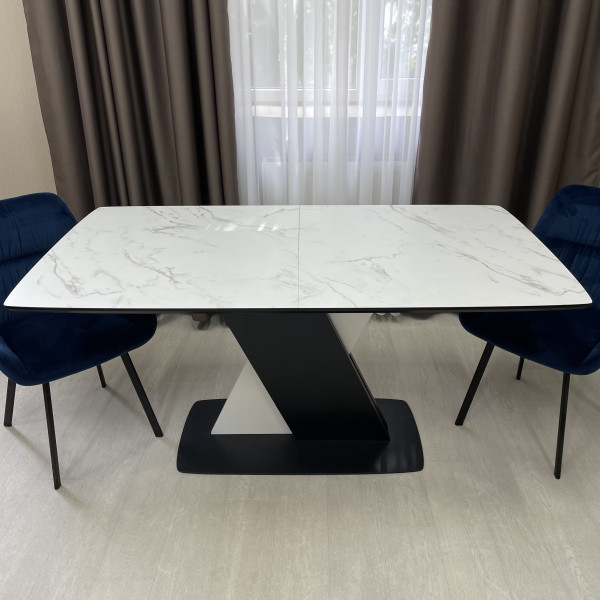 Rectangular folding table X-FORM made of HPL