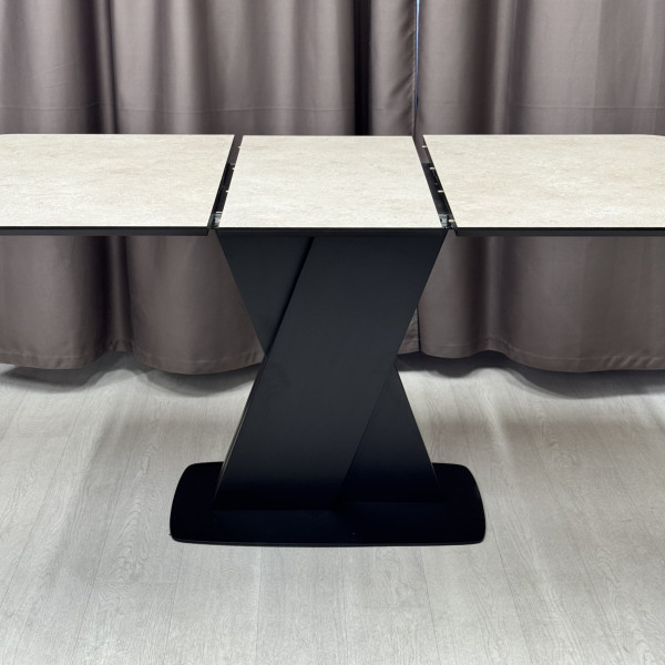 Rectangular folding table X-FORM made of HPL