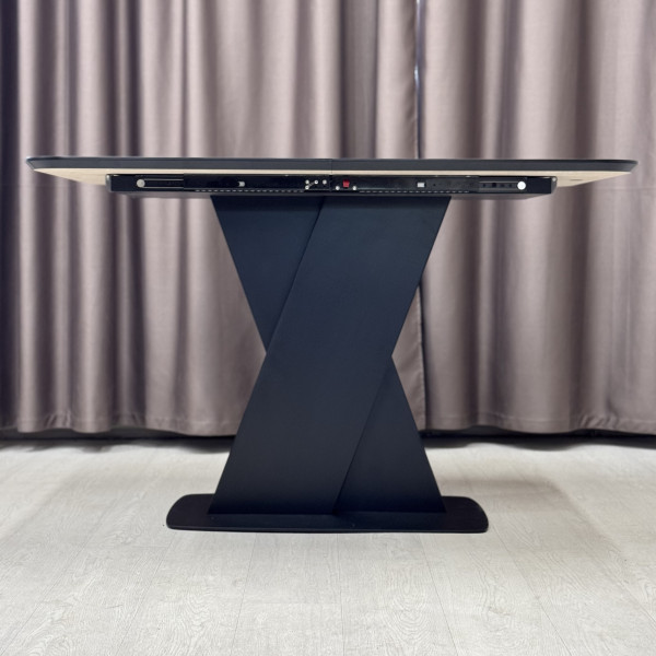 Rectangular folding table X-FORM made of HPL