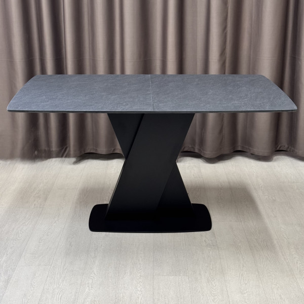 Rectangular folding table X-FORM made of compact laminate