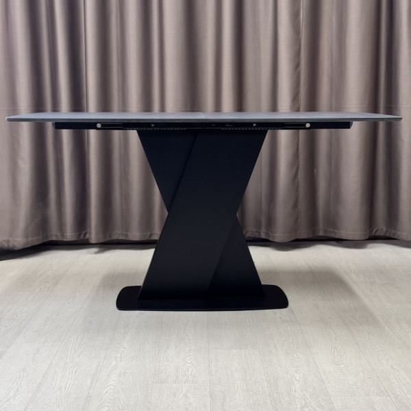 Rectangular folding table X-FORM made of compact laminate