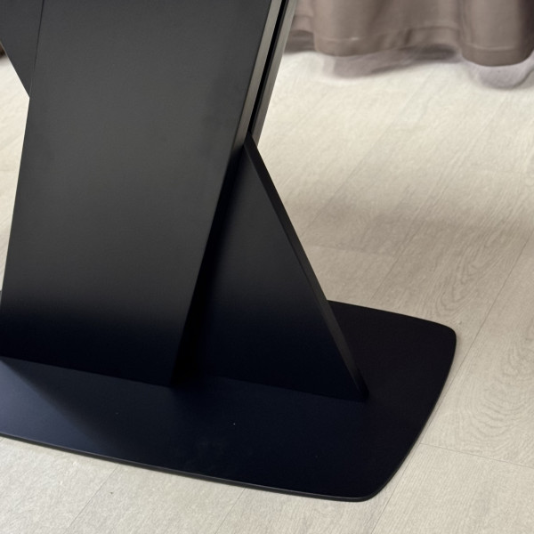 Rectangular folding table X-FORM made of compact laminate