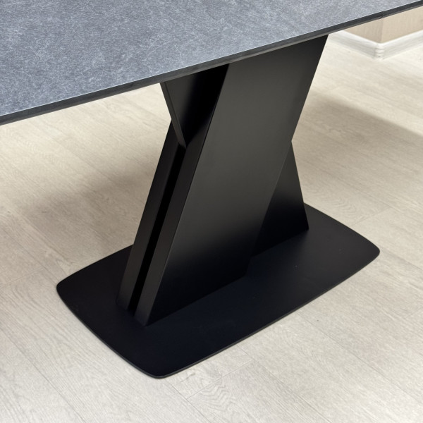 Rectangular folding table X-FORM made of compact laminate