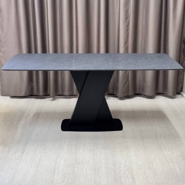 Rectangular folding table X-FORM made of compact laminate