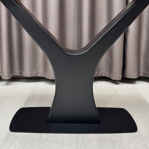 Dining table “Y-FORM” Walnut wood with transparent epoxy resin